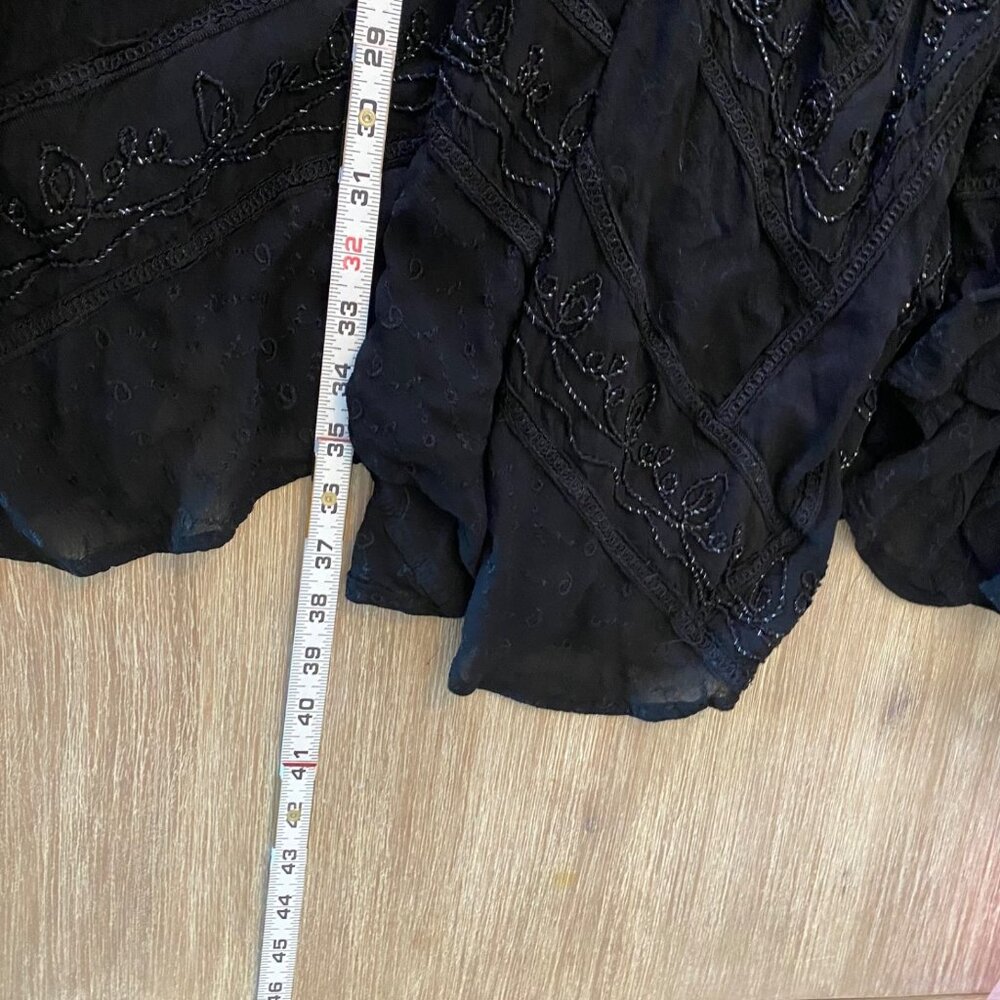 Sakkas Sundara Dress Corset Asymmetrical Embroidered Black Sz S/M Whimsigoth - Picture 13 of 14